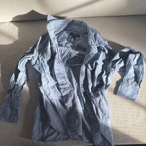 GAP Kids Light Blue Herringbone Shirt